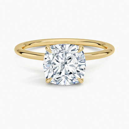 Entwined Solitaire Ring - Cushion Cut Center Stone