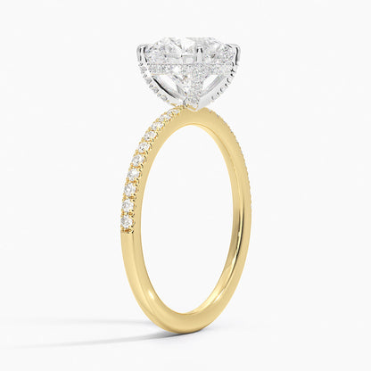Mixed Metal Viviana Half Coverage Diamond Ring (1/4 ct. tw.) - Round Cut Center Stone