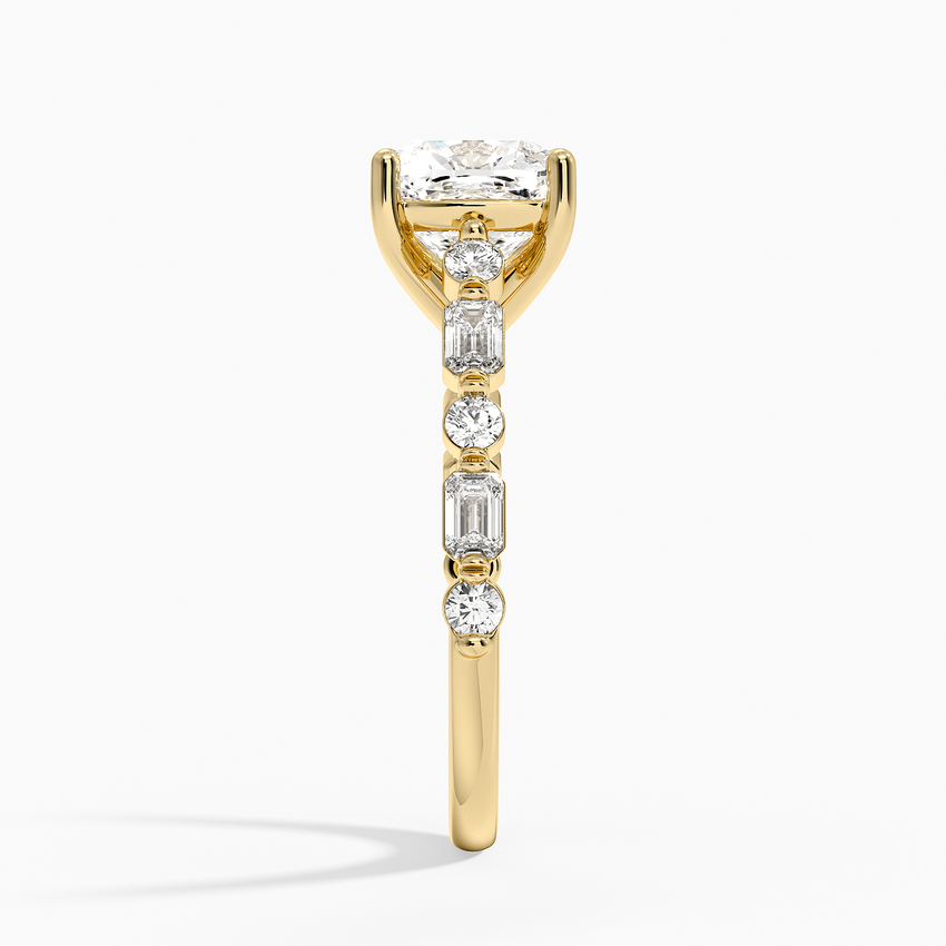Kensington Half Coverage Diamond Ring (1/2 ct. tw.) - Cushion Cut Center Stone
