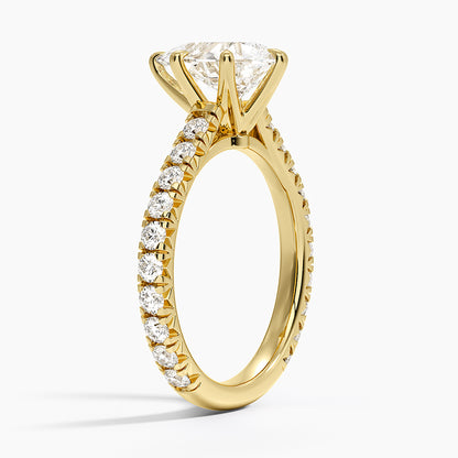 Sienna Three-Quarter Coverage Diamond Ring - Pear Center Stone