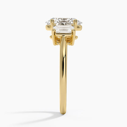 Luxe Rhiannon Three Stone Diamond Ring (3/4 ct. tw.) - Oval Cut Center Stone