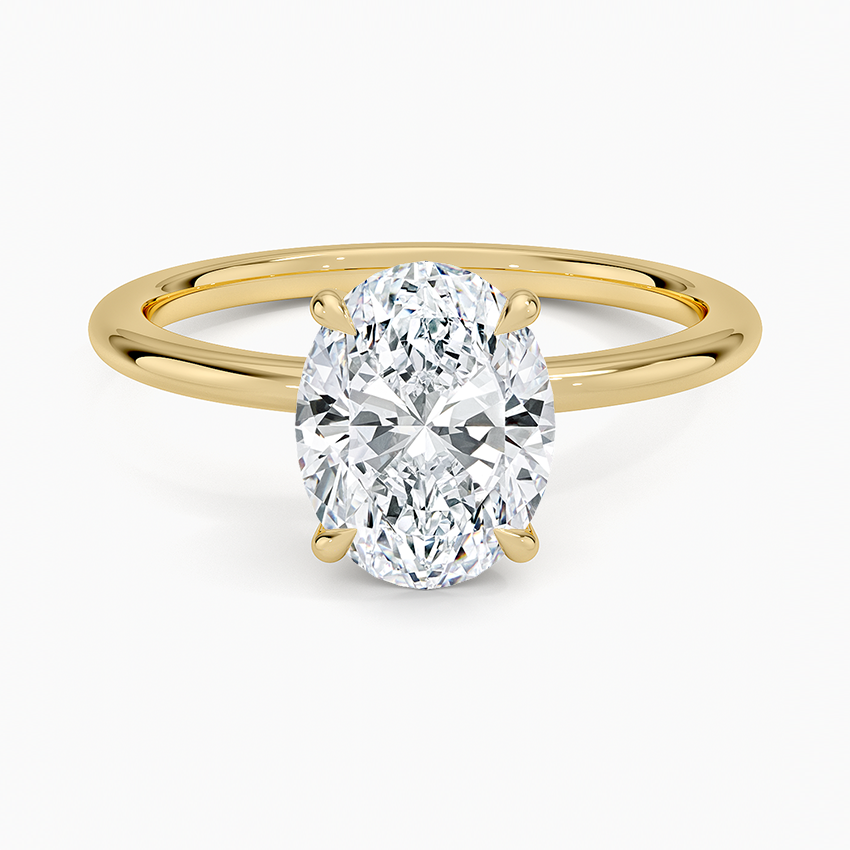 Petite Elodie 1.5mm Ring - Oval Cut Center Stone
