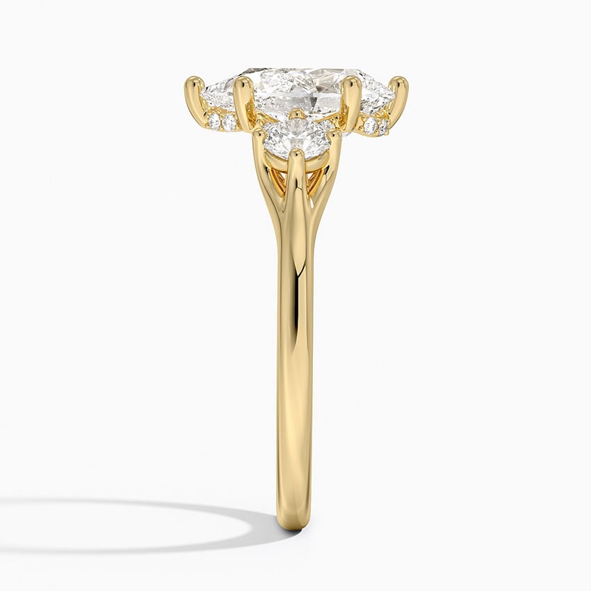 Luxe Floating Three Stone Diamond Ring (1/3 ct. tw.) - Pear Cut Center Stone