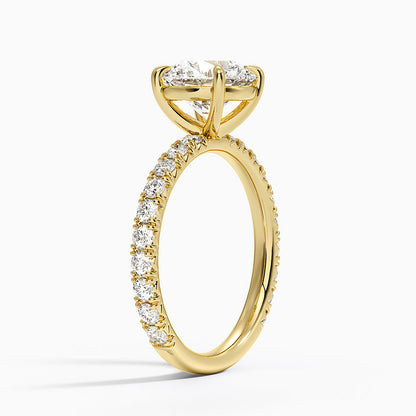 Luxe French Pavé Perfect Fit Diamond Ring (1/2 ct. tw.) - Round Cut Center Stone