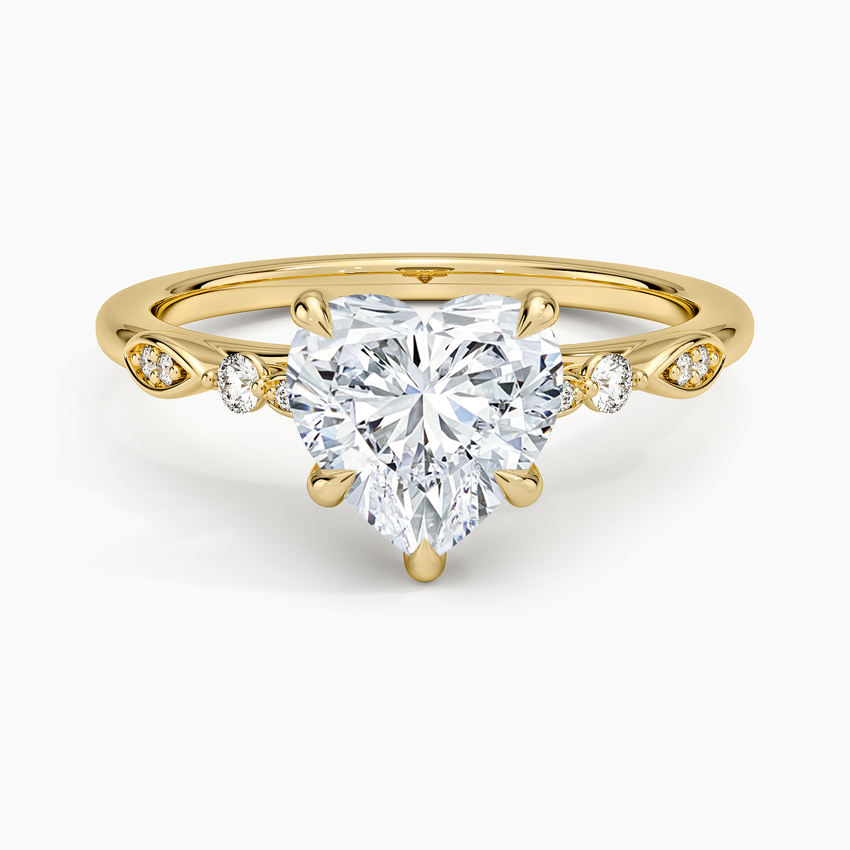 Rochelle Diamond Ring - Heart Center Stone