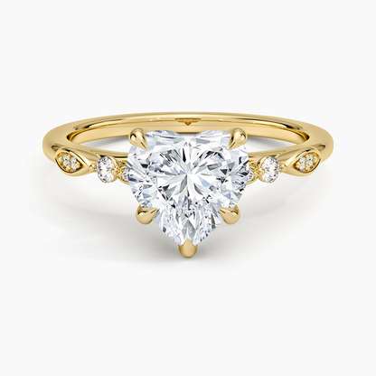 Rochelle Diamond Ring - Heart Center Stone