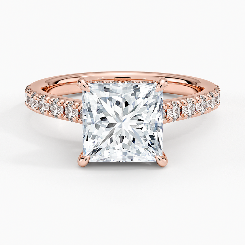 Grand Lissome Diamond Ring - Princess Cut Center Stone