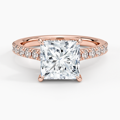 Grand Lissome Diamond Ring - Princess Cut Center Stone