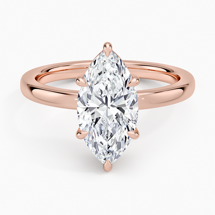 Dara Low-Profile Solitaire Ring - Marquise Center Stone