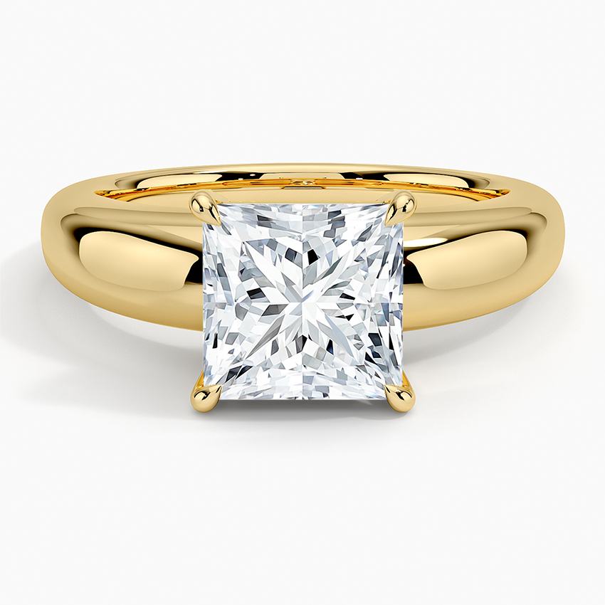 Adrian Solitaire Ring - Princess Cut Center Stone