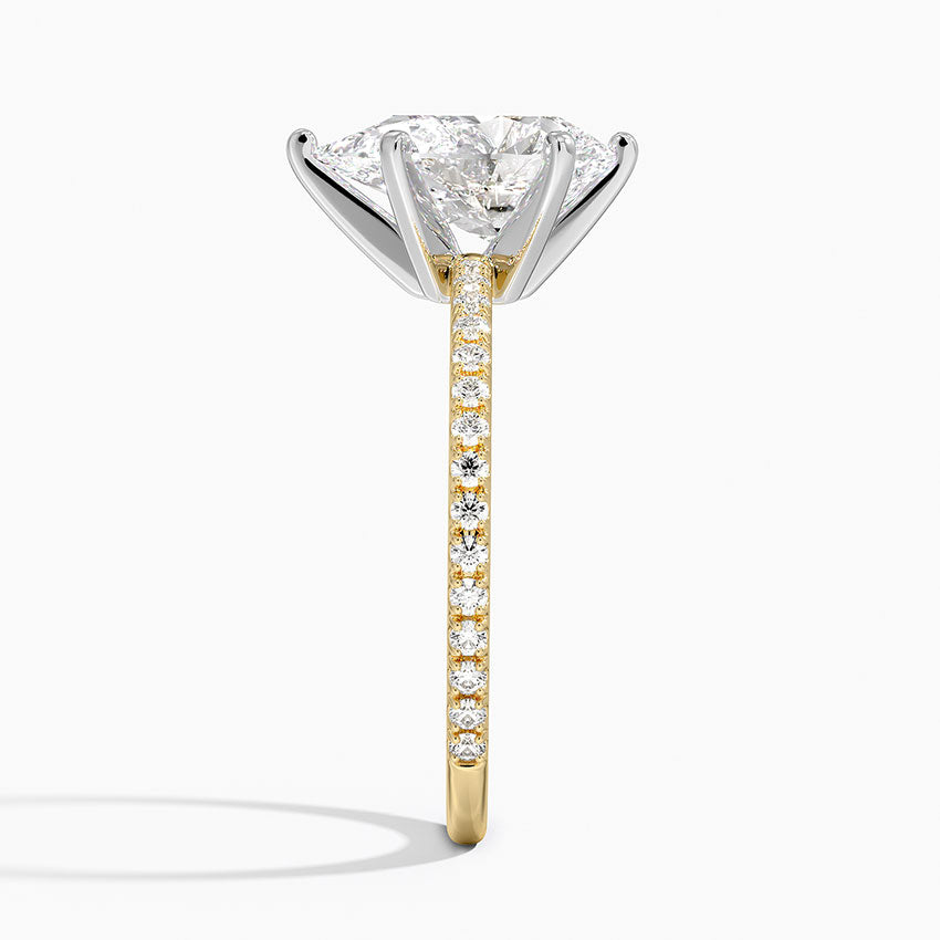 Ballad Three-Quarter Coverage Diamond Ring (1/4 ct. tw.) - Pear Center Stone