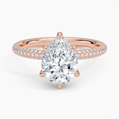 Valencia Diamond Ring (1/3 ct. tw.) - Pear Center Stone
