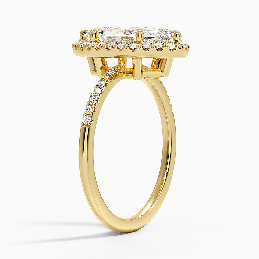 Cambria Halo Diamond Ring - Marquise Center Stone