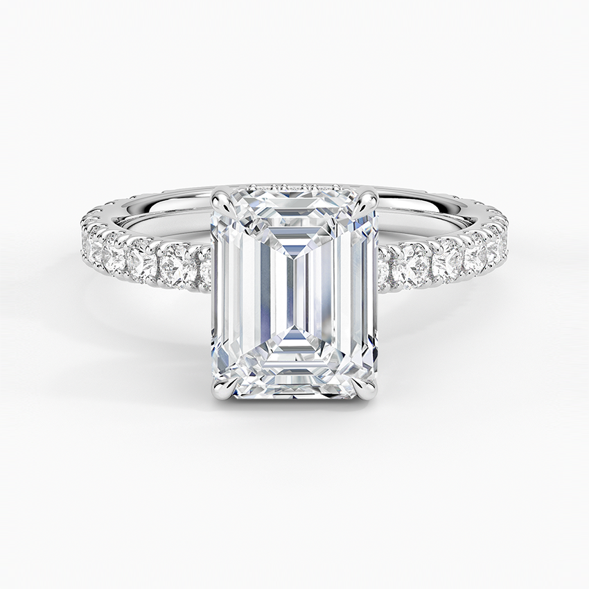 Grand Perfect Fit Three-Quarter Diamond Ring - Emerald Cut Center Stone