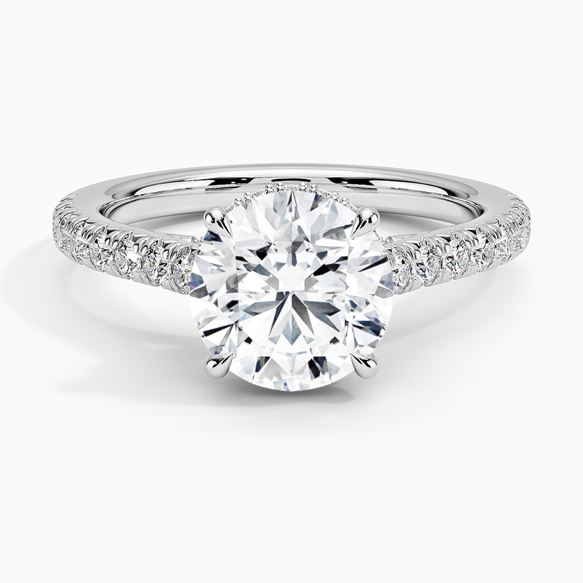 Chantal Diamond Ring - Round Center Stone