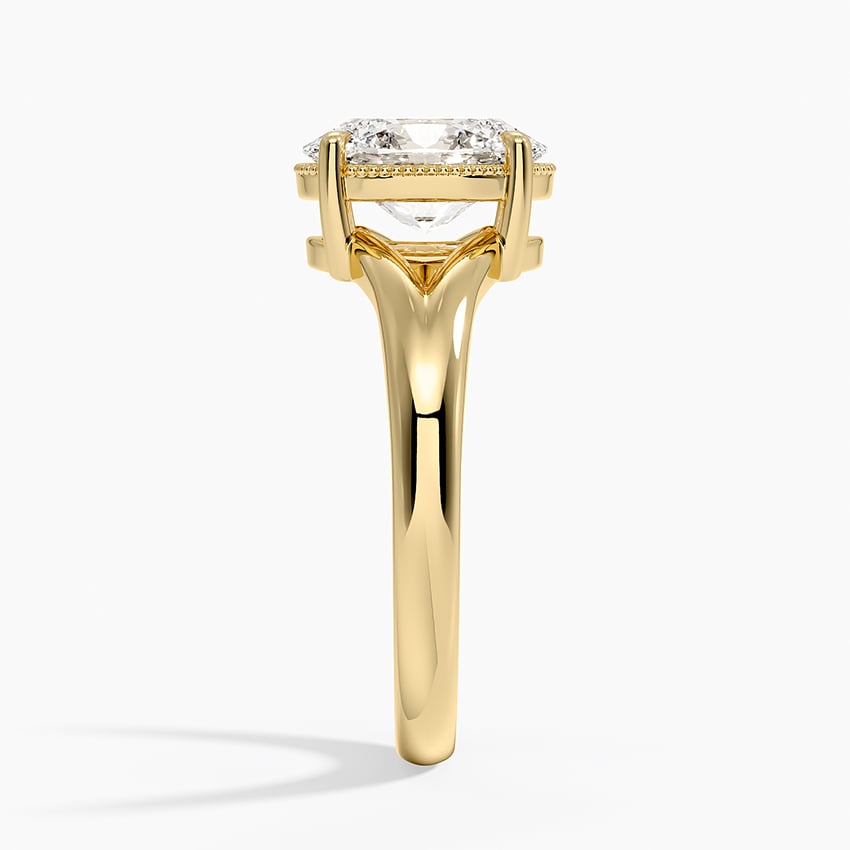 Cora Split Shank Solitaire Ring - Oval Cut Center Stone