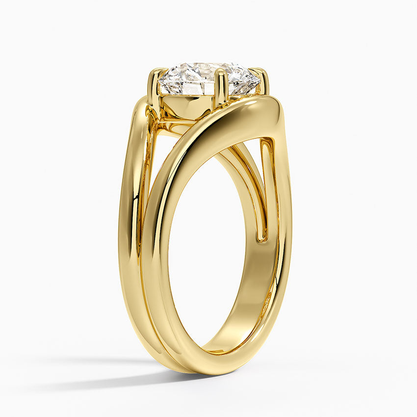 Frame Solitaire Ring - Round Center Stone