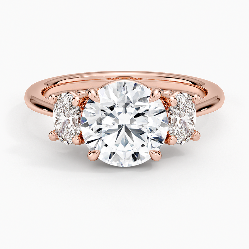 Oval-Cut Three Stone Diamond Ring (1/2 ct. tw.) - Round Center Stone
