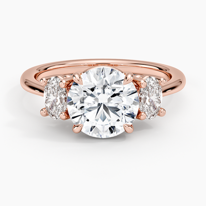 Oval-Cut Three Stone Diamond Ring (1/2 ct. tw.) - Round Center Stone