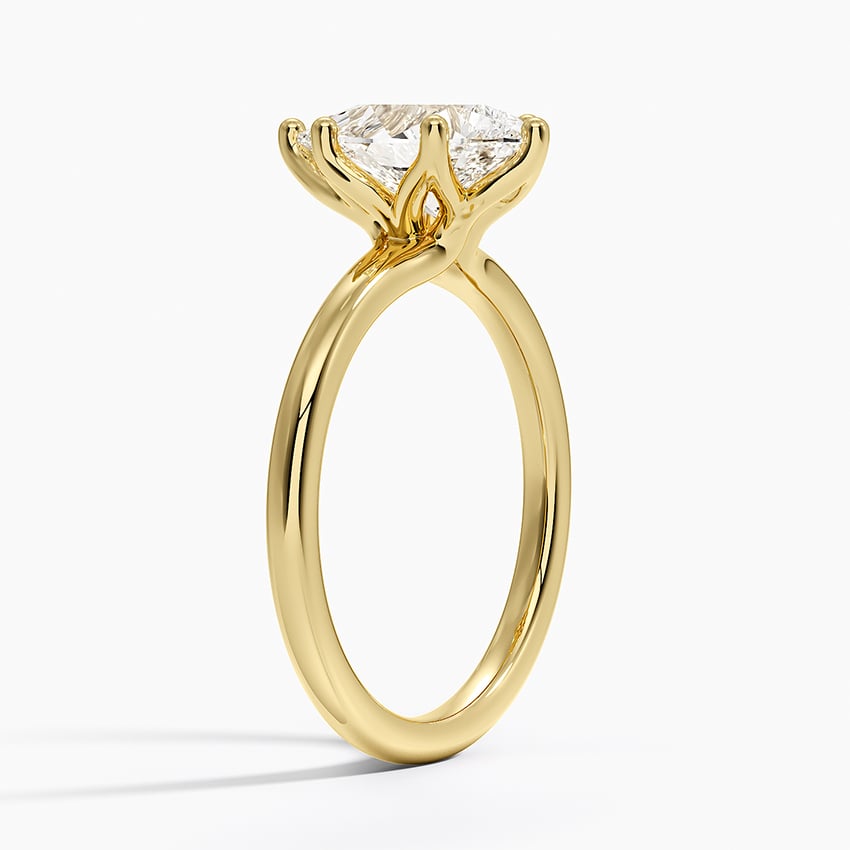 Fleur Solitaire Ring - Pear Center Stone