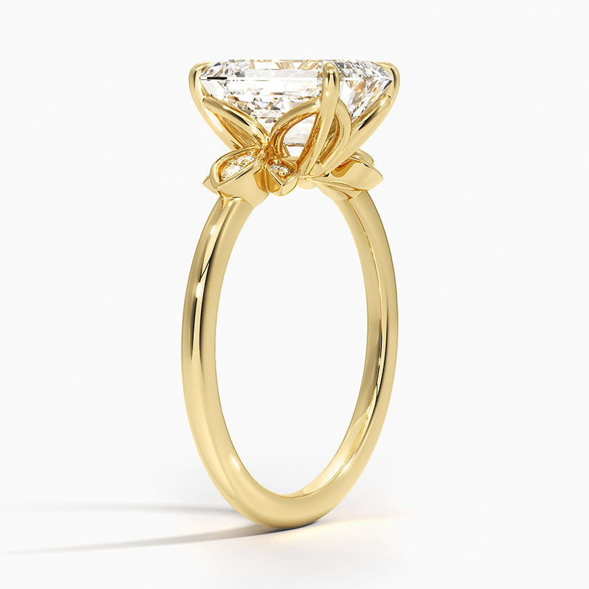 Fiore Diamond Ring - Emerald Cut Center Stone