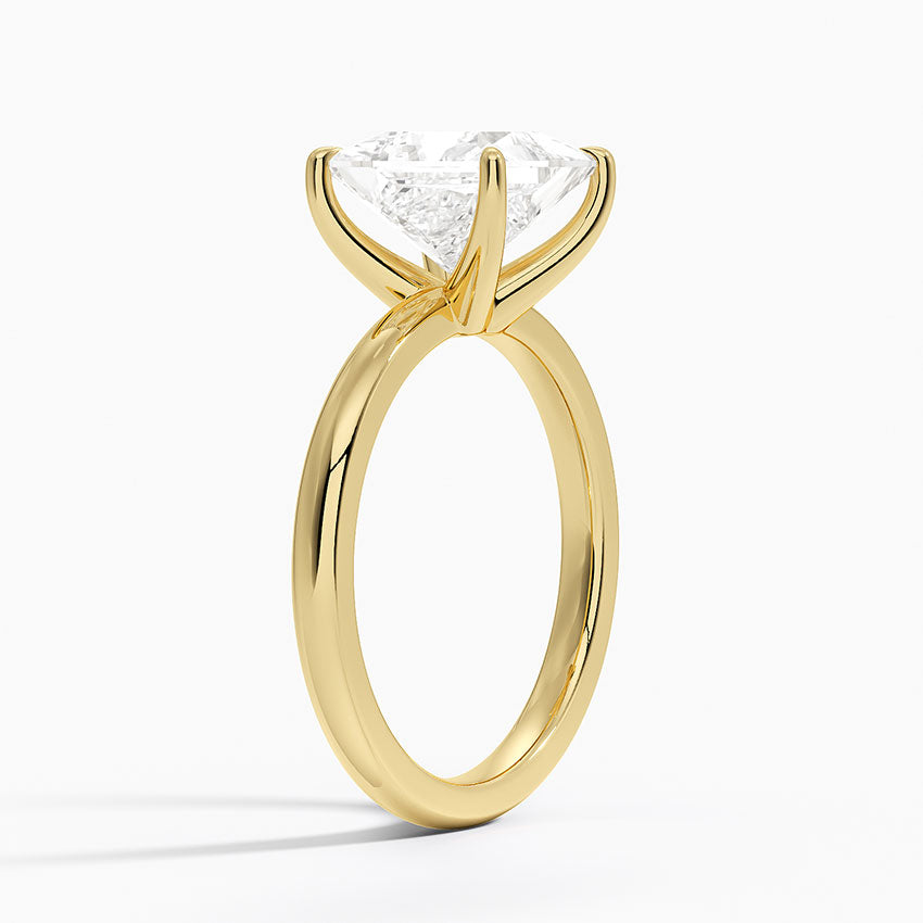 Fairmined 2mm Solitaire Ring - Princess Cut Center Stone