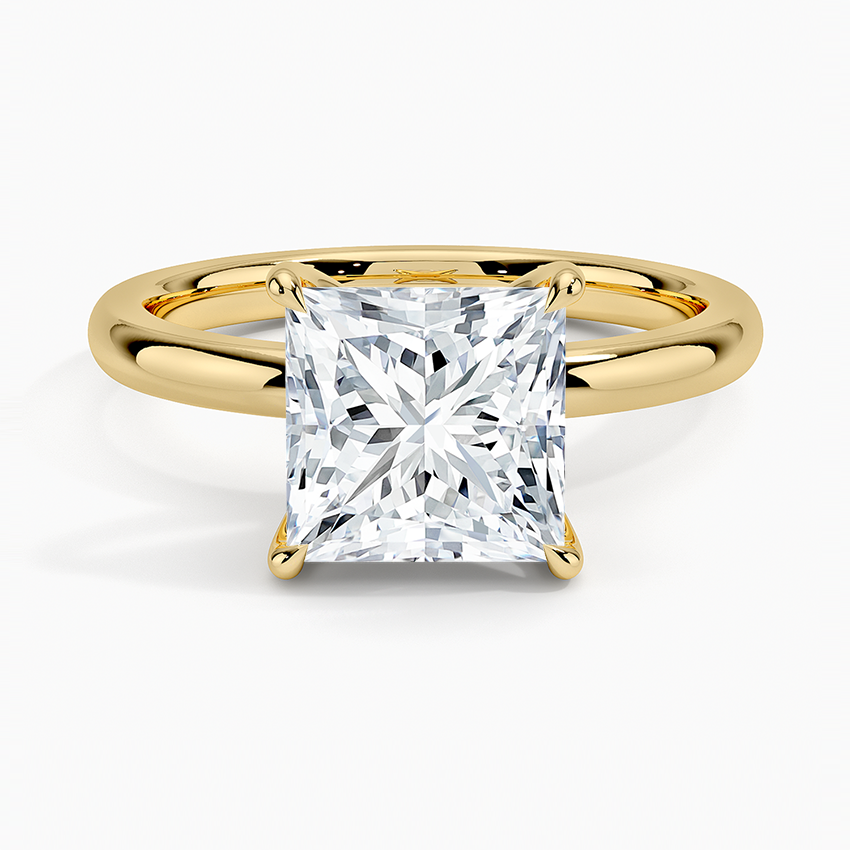 Fairmined 2mm Solitaire Ring - Princess Cut Center Stone