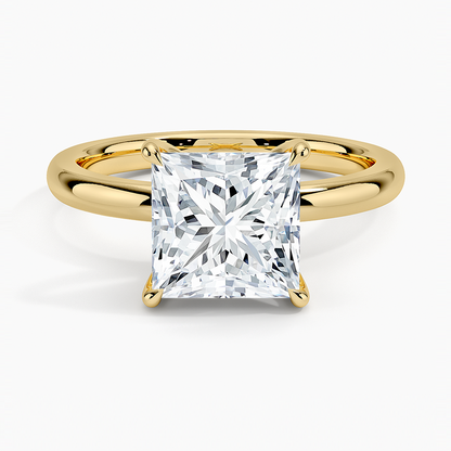 Fairmined 2mm Solitaire Ring - Princess Cut Center Stone