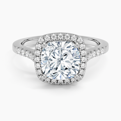 Odessa Halo Diamond Ring (1/5 ct. tw.) - Cushion Cut Center Stone