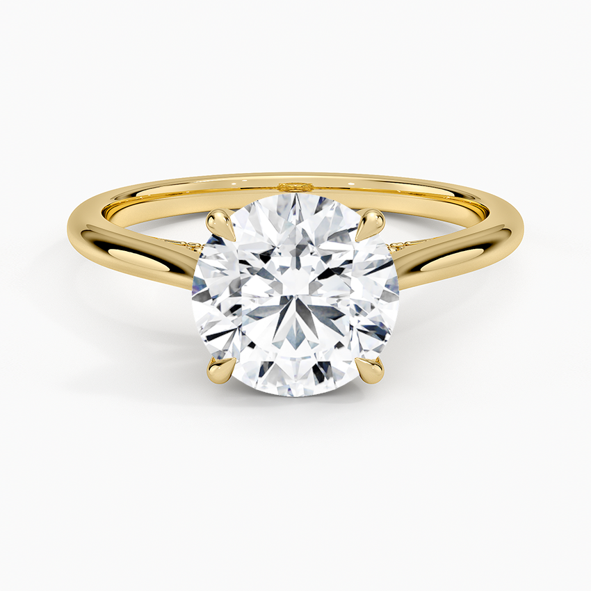 Dawn 1.5mm Diamond Ring - Round Center Stone