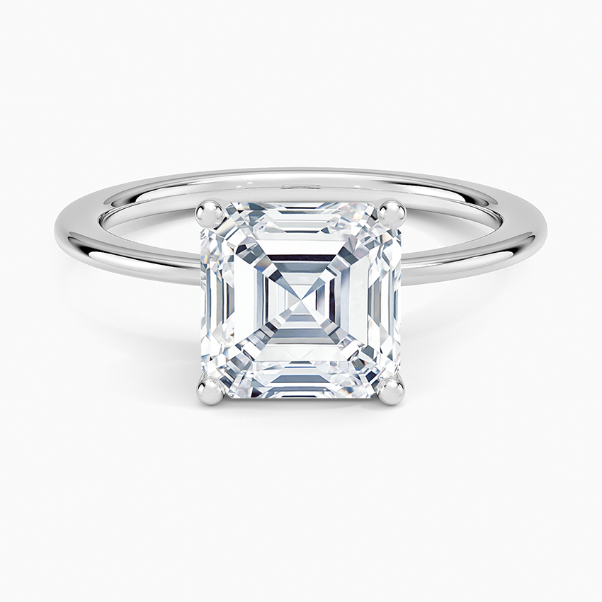 Aimee Solitaire Ring - Asscher Cut Center Stone