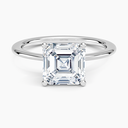 Aimee Solitaire Ring - Asscher Cut Center Stone
