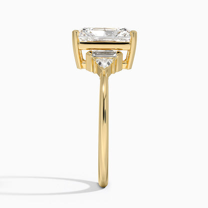 Edie Art Deco Diamond Ring (1/4 ct. tw.) - Radiant Cut Center Stone
