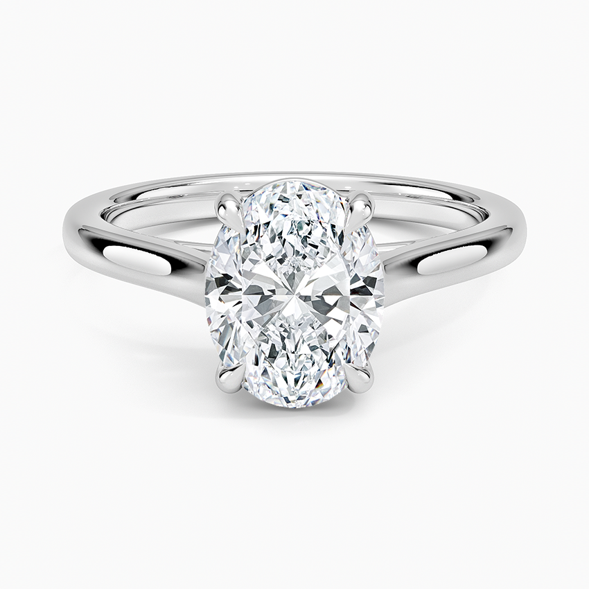2mm Provence Solitaire Ring - Oval Center Stone