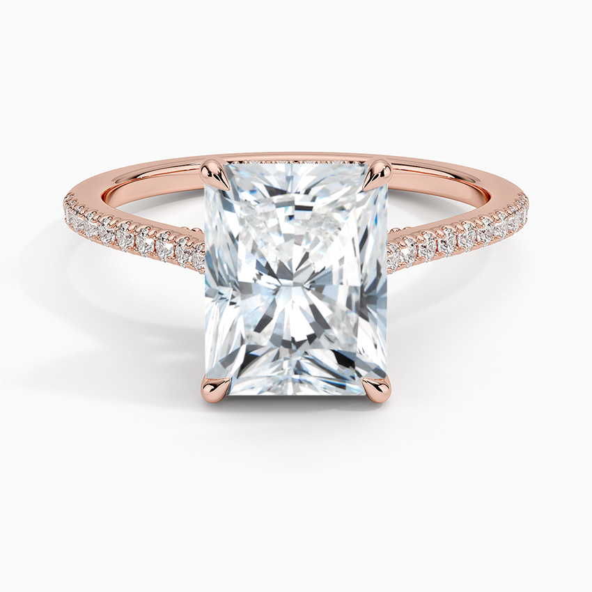Luxe Dawn Diamond Ring - Radiant Cut Center Stone
