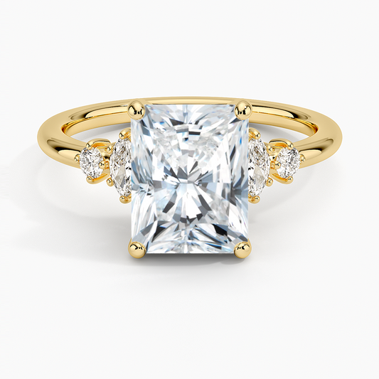 Miroir Diamond Ring - Radiant Cut Center Stone