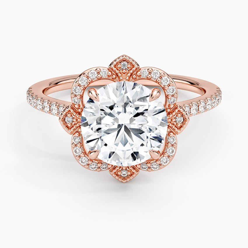 Reina Halo Diamond Ring - Round Center Stone