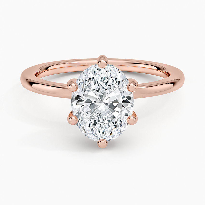 Sydney Perfect Fit Hidden Halo Six-Prong Diamond Ring - Oval Center Stone