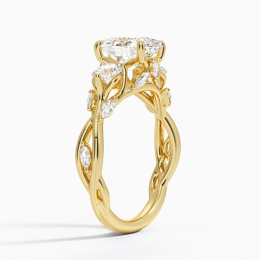 Secret Garden Three Stone Diamond Ring (3/4 ct. tw.) - Oval Center Stone