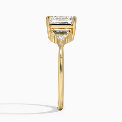 Edie Art Deco Diamond Ring (1/4 ct. tw.) - Asscher Cut Center Stone