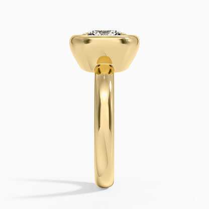 Andrea Bezel Prong Ring - Cushion Cut Center Stone