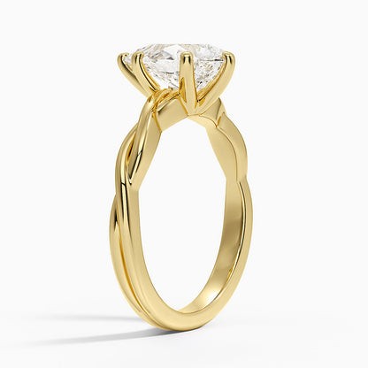 Twisted Vine Solitaire Ring - Pear Center Stone