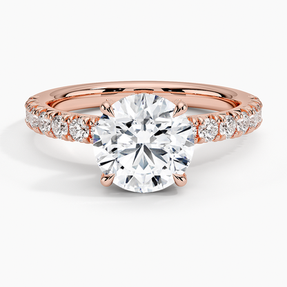 Olympia Half Coverage Diamond Ring (1/2 ct. tw.) - Round Center Stone