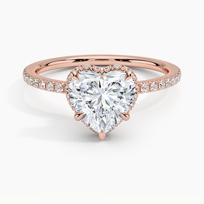 Gala Diamond Ring - Heart Center Stone