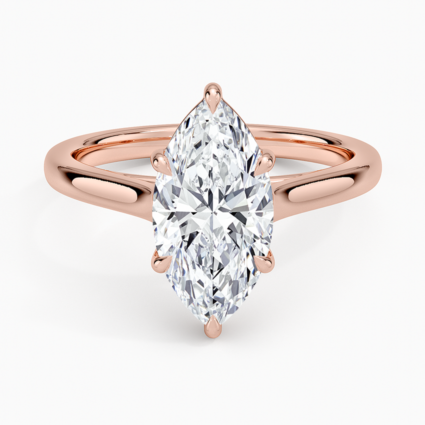 2mm Provence Solitaire Ring - Marquise Center Stone