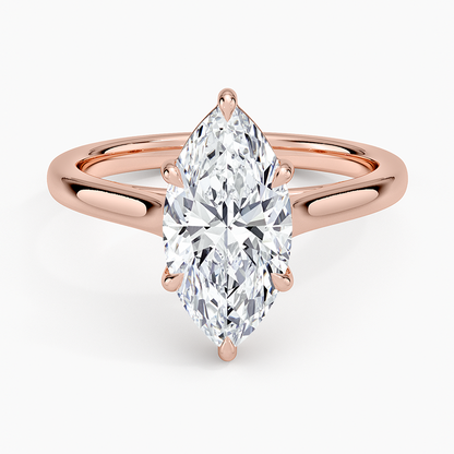 2mm Provence Solitaire Ring - Marquise Center Stone