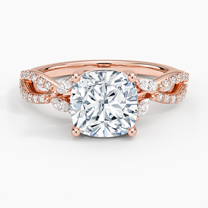 Luxe Willow Diamond Ring (1/4 ct. tw.) - Cushion Cut Center Stone