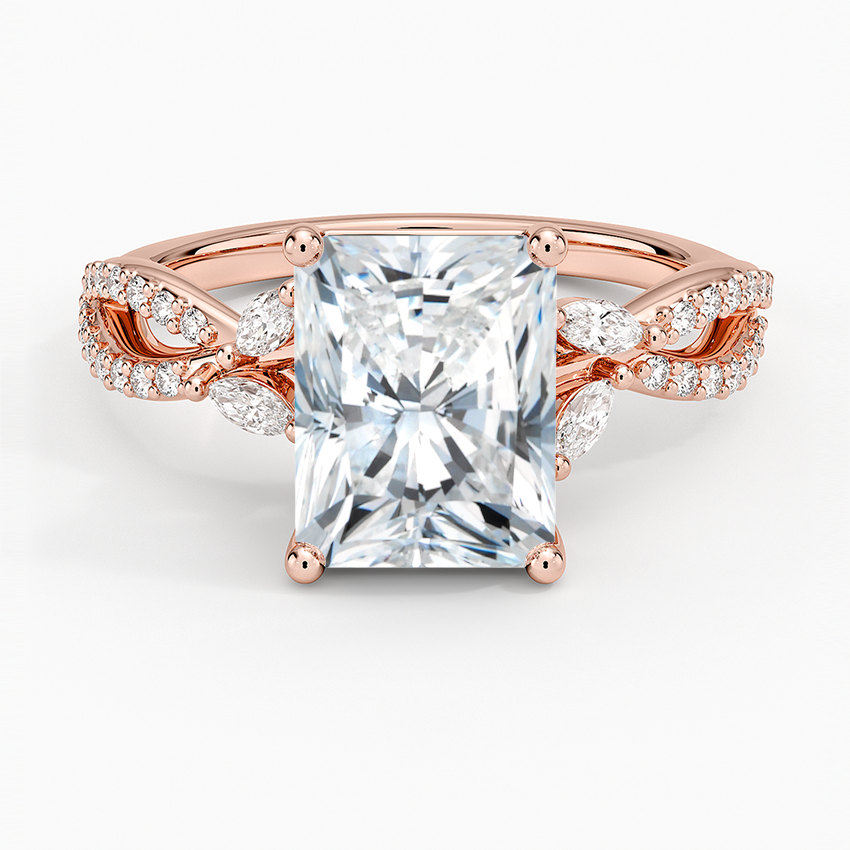 Luxe Willow Diamond Ring (1/4 ct. tw.) - Radiant Cut Center Stone