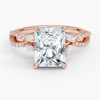 Luxe Willow Diamond Ring (1/4 ct. tw.) - Radiant Cut Center Stone