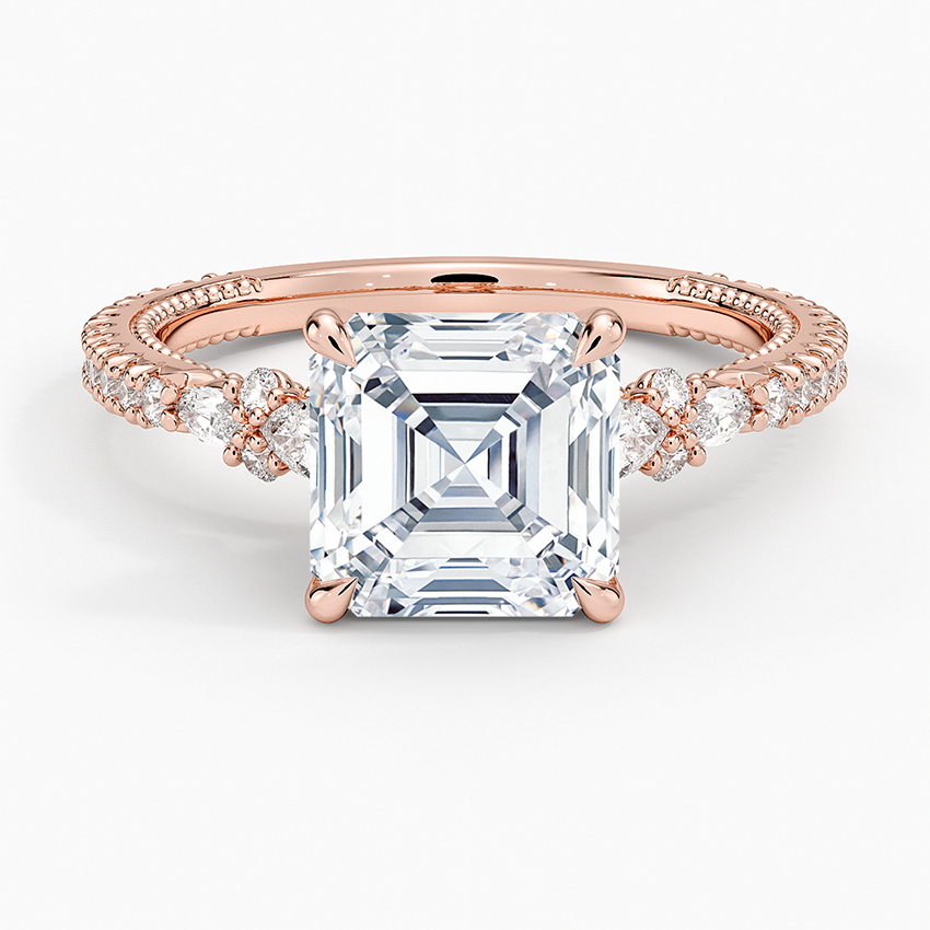 Primrose Diamond Ring - Asscher Cut Center Stone